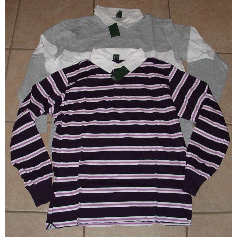NWT Unisex Mens or Womens Sz XS Oversized Polo Rugby Shirt 2 Pc Lot WILD FABLE